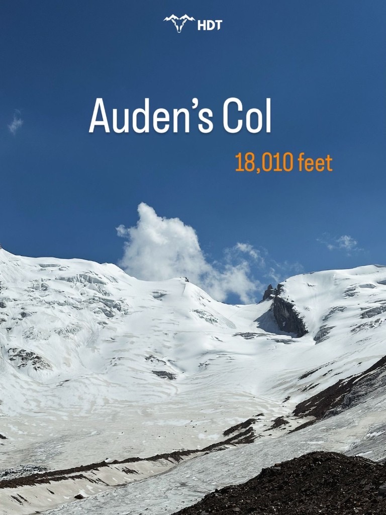 Auden’s Col Trek trekking landscape