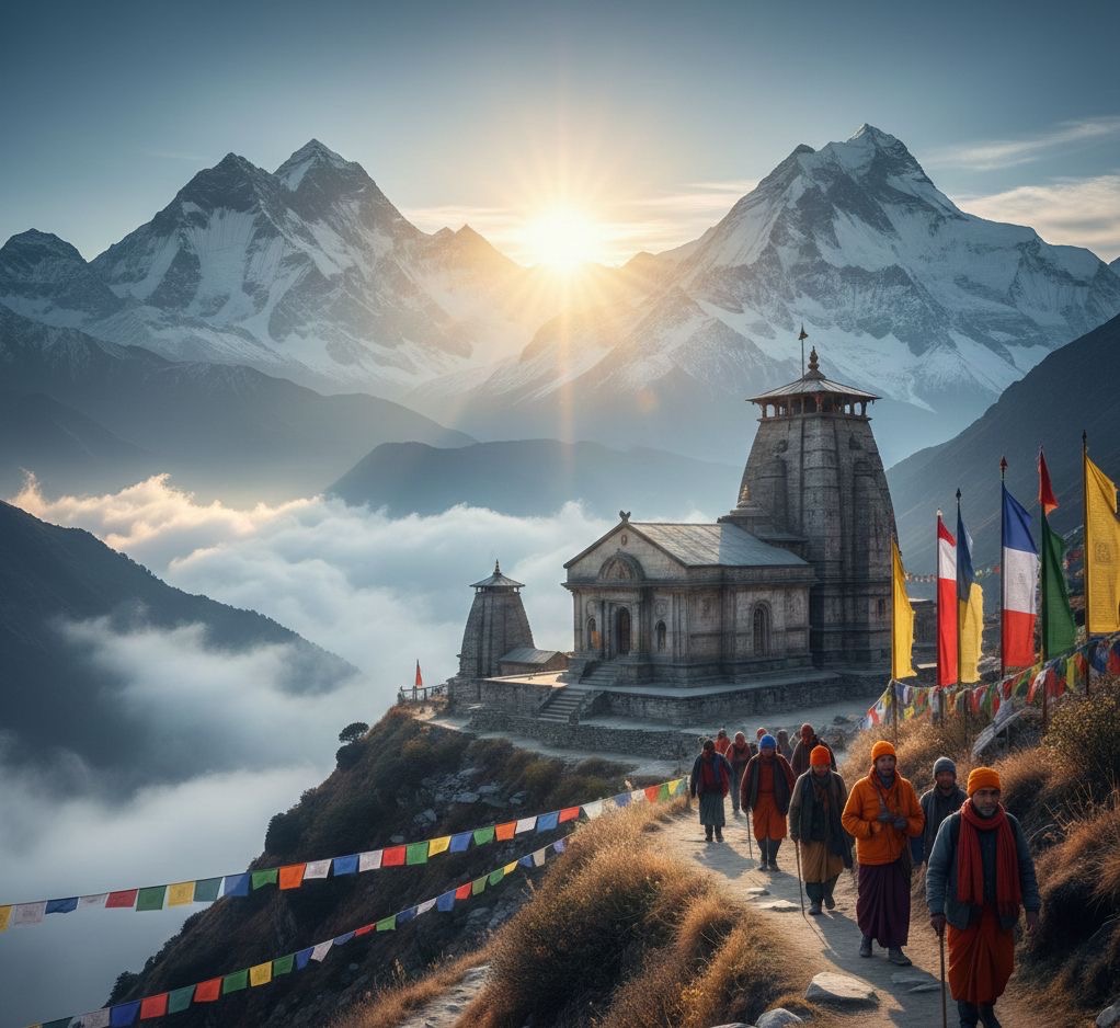 Kedarnath and Badrinath Do Dham Yatra trekking landscape